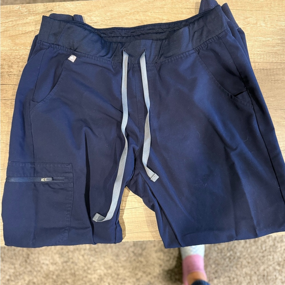 Figs Navy Blue Jogger Shorts
